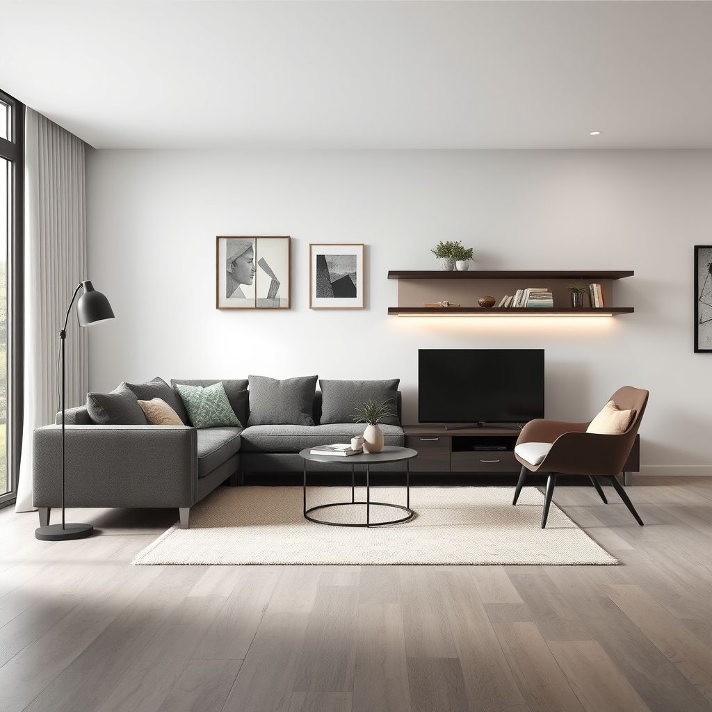 Mobilier design élégant dans un intérieur moderne